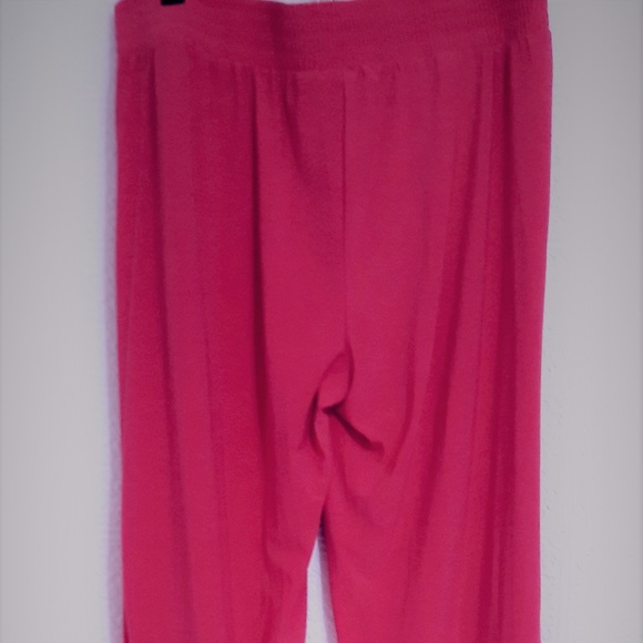IMAN Fuchsia Palazzo Stretch Sz Large Pant - Picture 5 of 8
